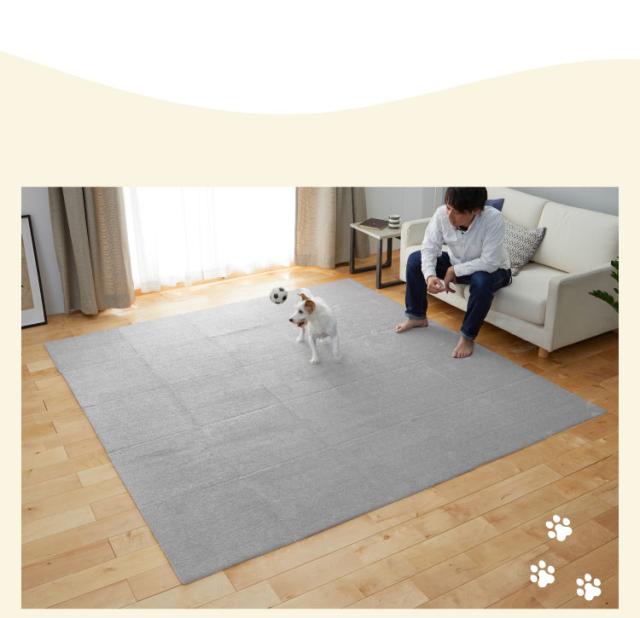 ピタペトモ 吸着マット 8枚入 45×45cm プレーン 無地 日本製 国産 マット タイルマット 洗える はがせる 貼り直せる 吸着 ズレない ジョイントマット フロアマット ペットマット ペット用マット【送料無料】_6
