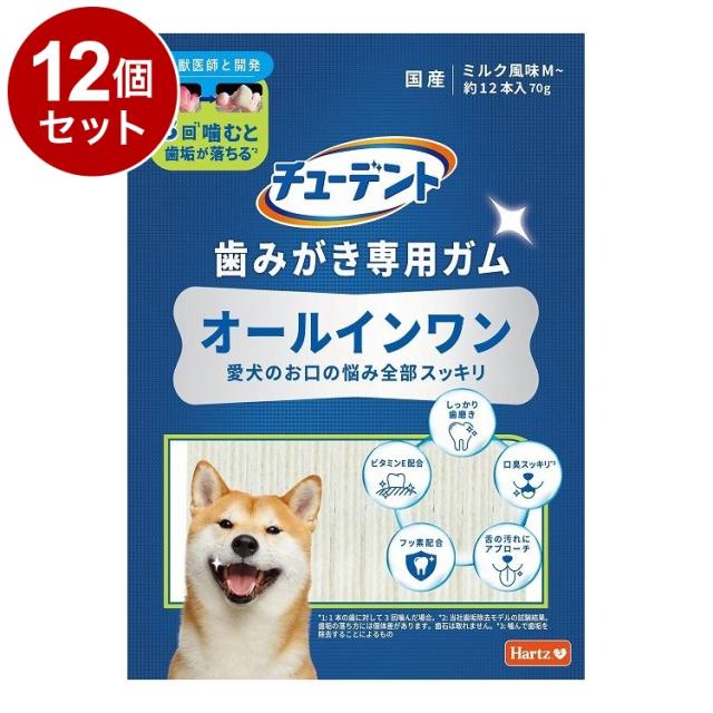 【12個セット】 住商アグロ チューデント 歯みがき専用ガム オールインワン M 70g【送料無料】