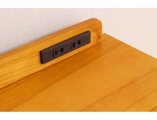 桐製 引出しいっぱいマルチラック 幅72cm コンセント2口 鍵付き FAX台 電話台 ラック マルチラック 収納ラック(代引不可)【送料無料】_1