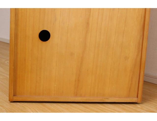 桐製 引出しいっぱいマルチラック 幅90cm コンセント2口 鍵付き FAX台 電話台 ラック マルチラック 収納ラック(代引不可)【送料無料】_5