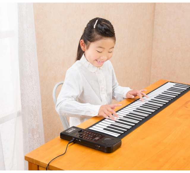 ロールピアノ 88鍵盤 電子ピアノ デモ演奏曲 45種 ペダル付き