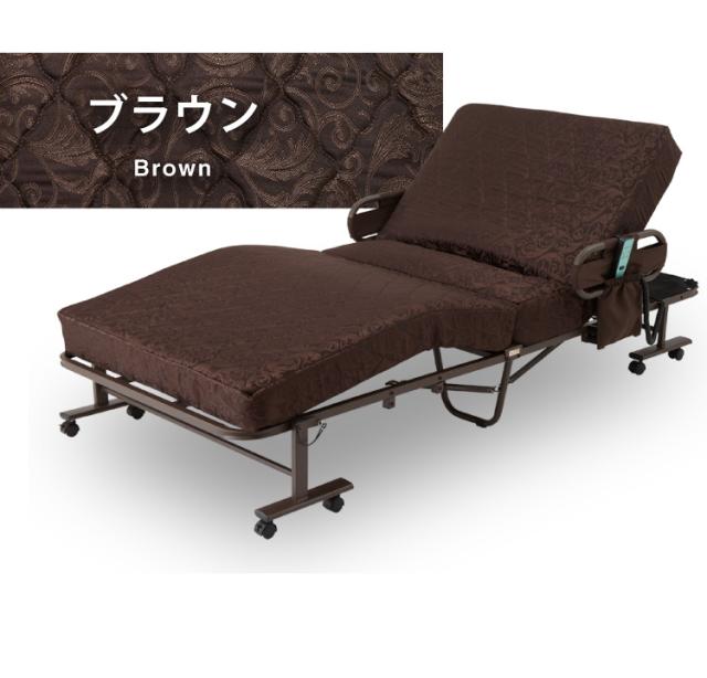 電動ベッド ポケットコイルマットレス使用 シングル 極厚13cm 電動リクライニング 折りたたみベッド 電動 組立て不要 完成品 介護ベッド 折り畳み リクライニングベッド(代引不可)【送料無料】_2