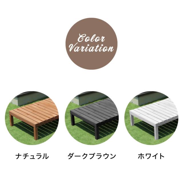 天然木 ウッドデッキ キット 0.5坪 セット 3点セット ウッドデッキ180+手すり+ステップ台 縁台 濡れ縁 ガーデンデッキ(代引不可)【送料無料】_1