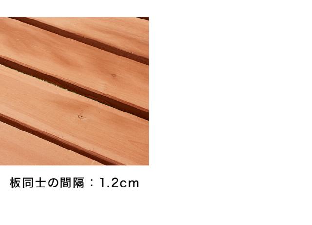 天然木 ウッドデッキ キット 0.5坪 セット 3点セット ウッドデッキ180+手すり+ステップ台 縁台 濡れ縁 ガーデンデッキ(代引不可)【送料無料】_7