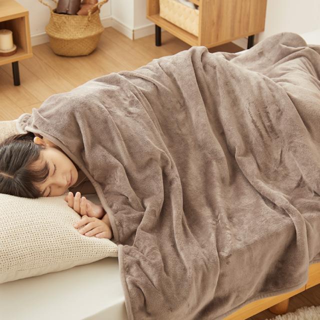 フランネル 掛け敷き電気毛布 188×130cm 節電 洗える 電気毛布 電気 毛布 おしゃれ 防臭 防ダニ 本体丸洗い 室温センサー ダニ退治 省エネ 冬 防寒【送料無料】_5