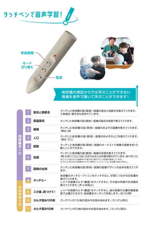 しゃべる地球儀 タッチミー レイメイ藤井 国旗カルタ付き OYV1138 行政