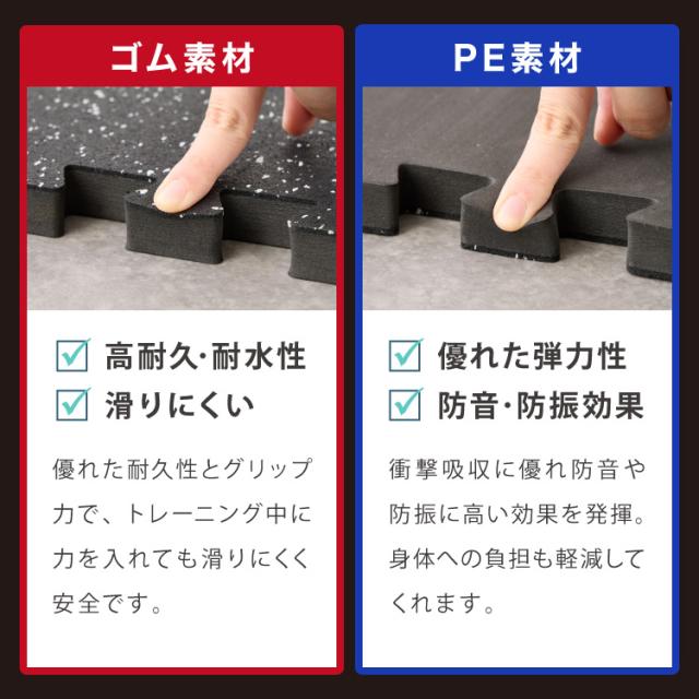 トレーニングマット 厚手 16枚 大判 幅広 厚さ 20mm フリーカット ストレッチマット ヨガ フィットネス ジムマット プレイマット スポーツマット トレーニング 大きい 硬い ジョイント 筋トレ【送料無料】_3