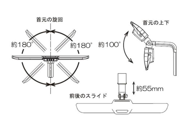 ストレートライト コイズミ KOIZUMI LED モード コントロール デスクライト 角度調節 調光 昼白色 卓上照明 おしゃれ 在宅勤務 リモートワーク 照明 省エネ テレワーク 書斎 勉強 新生活 クランプ式(代引不可)【送料無料】_8