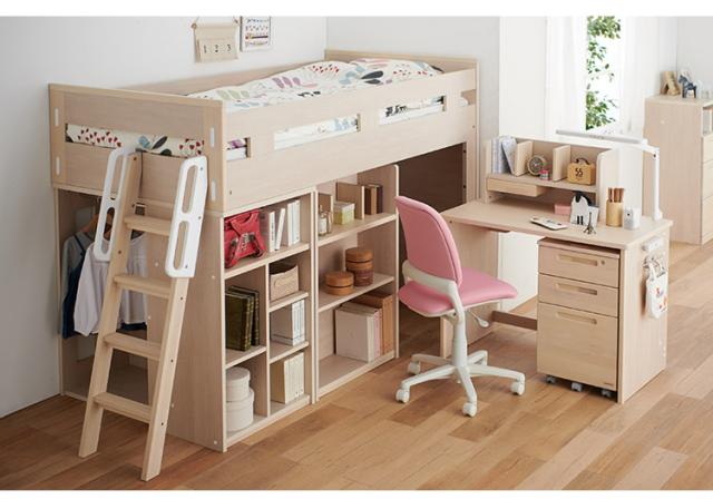 ミドルベッド コットコンポセレクト KOIZUMI コイズミ ロフトベッド シングルベッド シンプル おしゃれ 子供部屋 キッズ 収納 システムベッド 本棚(代引不可)【送料無料】_3