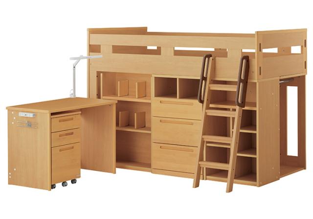 ミドルベッド コットコンポセレクト KOIZUMI コイズミ ロフトベッド シングルベッド シンプル おしゃれ 子供部屋 キッズ 収納 システムベッド 本棚(代引不可)【送料無料】_9