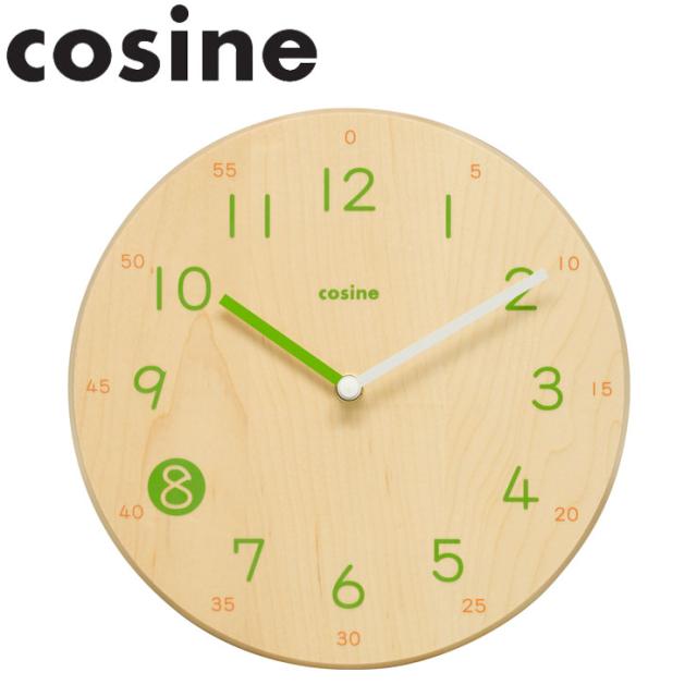 【cosine 子ども時計 メープル 】 コサイン cosine 日本製 旭川家具 時計 掛け時計 クロック ウォッチ 置き時計 天然木(代引不可)【送料