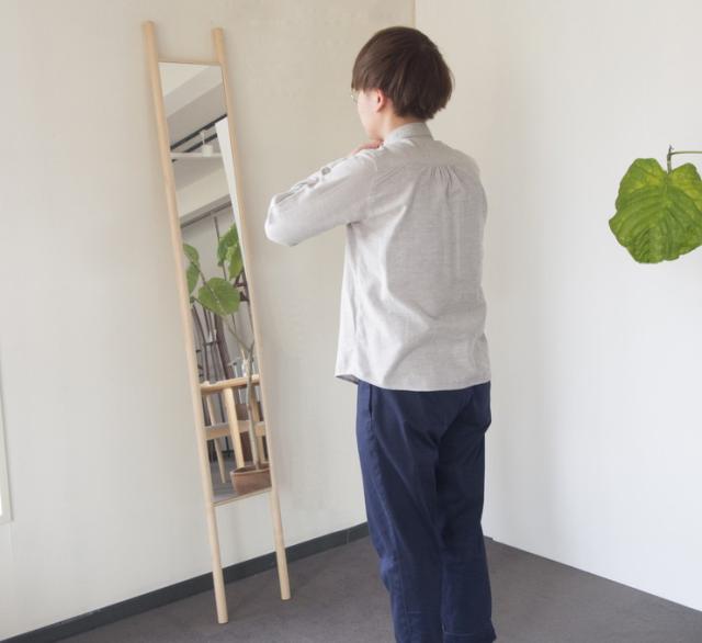 【日本製 コサイン cosine エントランス ミラー メープル】 鏡 姿見 壁掛け 全身 玄関用 無垢材 旭川家具 国産(代引不可)【送料無料】_2