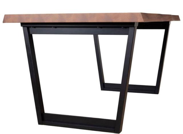 筑波産商 ダイニングテーブル 150×90 一枚板調 ウォールナット