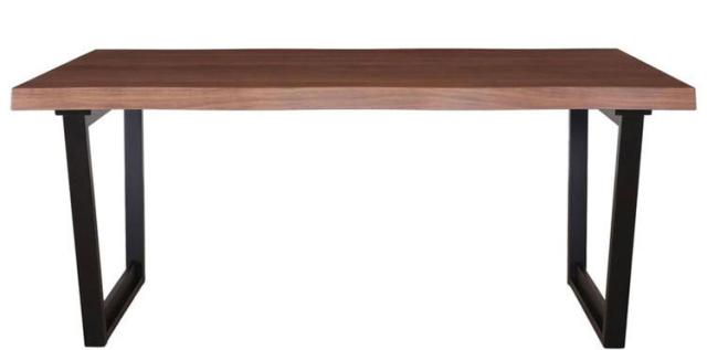 筑波産商 ダイニングテーブル 165×90 一枚板調 ウォールナット突板天板 天厚50mm Moana 幅165cm テーブル デスク 机 リビングテーブル つくえ ダイニングテーブル(代引不可)【送料無料】_4