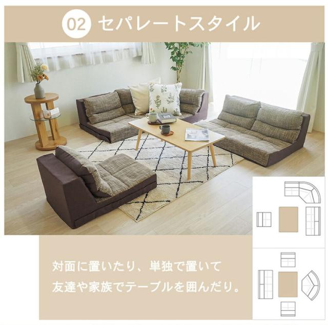 コーナーソファ4点セット 日本製 ソファ ソファー コーナーソファ ローソファ 4点セット 組み換え自由 レイアウト自由 1P 2P コーナー ロ—タイプ ファブリック生地 連結 ウレタン ウレタンソファ(代引不可)【送料無料】