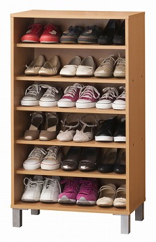 シューズボックス 靴収納 ブーツ 可動棚 オープン シューズボックスＷ６０ ナチュラル(代引き不可)【送料無料】の通販は 8,583円