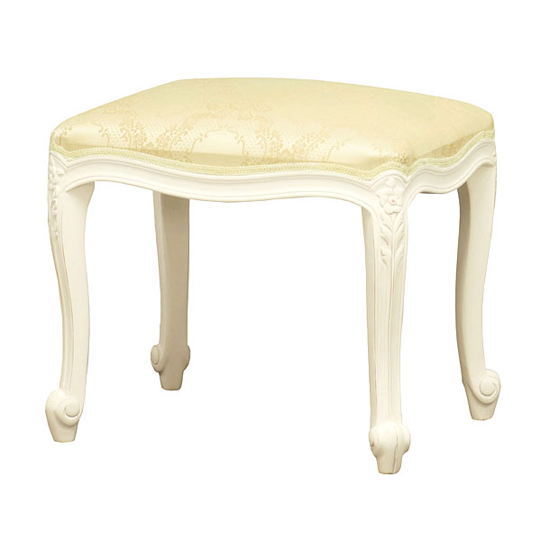 フランシスカ 椅子 背もたれなし チェア スツール ホワイト ブラウン (代引き不可)【送料無料】