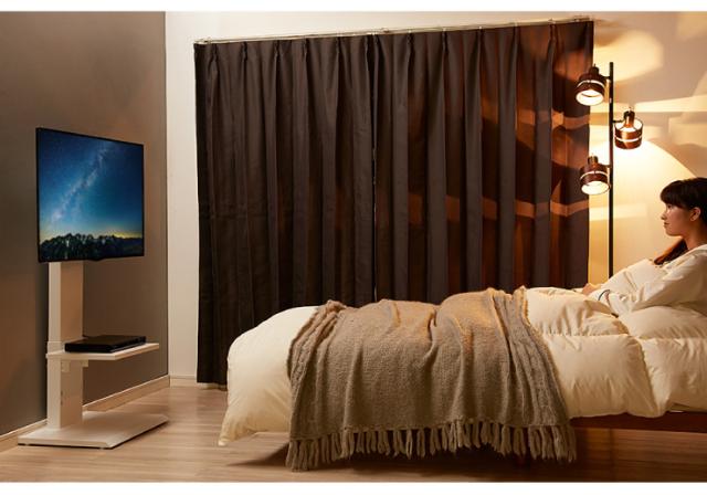 壁掛け風テレビ台 ロータイプ ナチュラル テレビ台 32型〜60型対応 コード収納 壁寄せテレビ台 テレビボード 壁寄せ(代引不可)【送料無料】_12