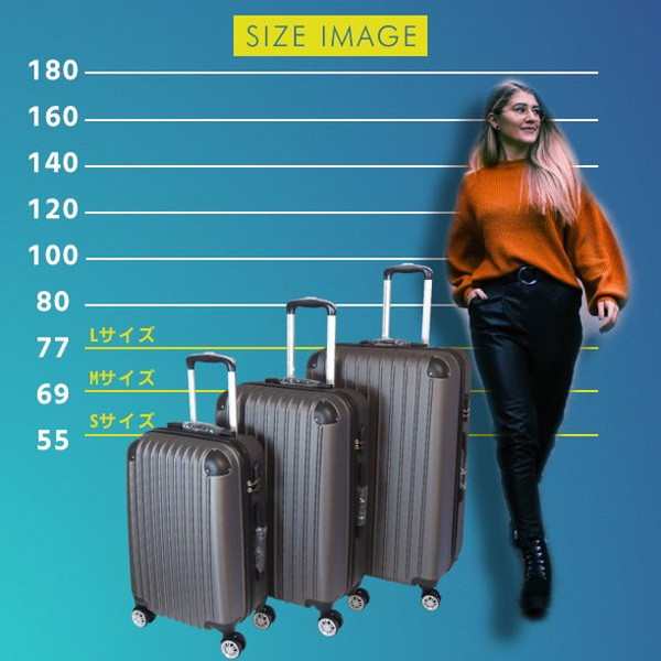 スーツケース Mサイズ 68L キャリーケース キャリーバッグ おしゃれ 可愛い かわいい ABS樹脂+エンボス加工  ダイヤル式ロック(代引不可)｜au PAY マーケット