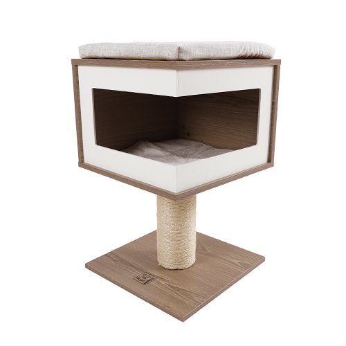 M-PETS エムペッツ リチャード キャットタワー 猫タワー キャットハウス 据え置き 省スペース 爪とぎ 登れる 猫用 ねこ用【送料無料】の通販は 15,464円