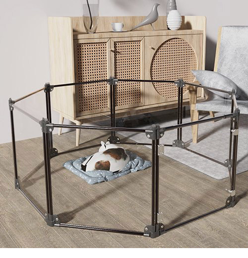 ペティファーム クリアサークル 8面パネル 高さ90cm サークル ケージ