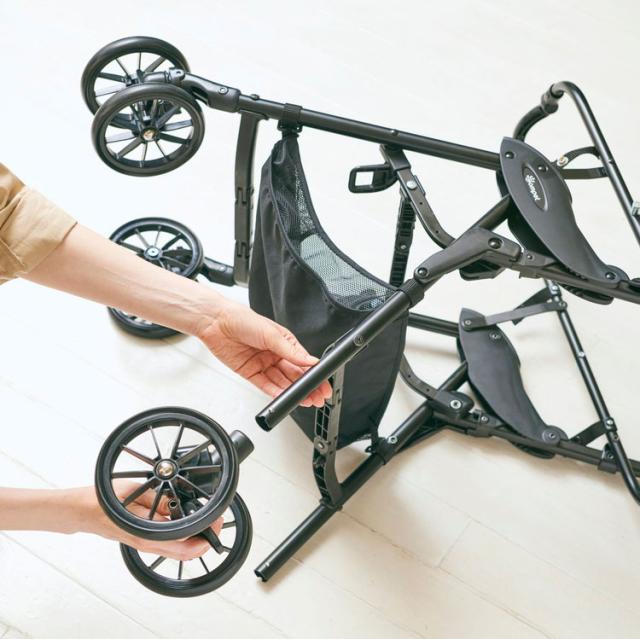compet milimili ミリミリ ペットカート バスケット取り外し 折りたたみ 洗濯可 洗える コンパクト 軽量 ペット用 カート キャリー バギー 犬用 猫用 コンビ コムペット【送料無料】_10
