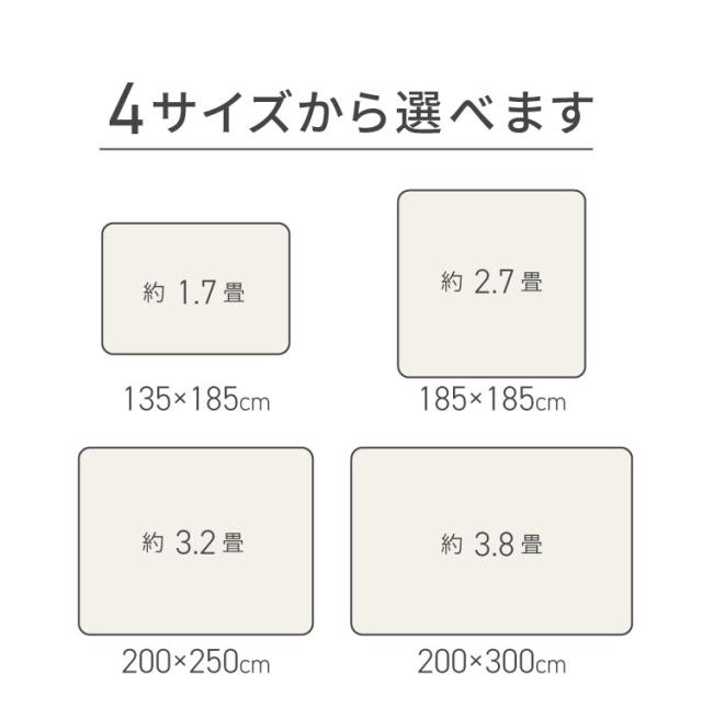 洗えるラグマット 200×300cm 長方形 滑り止め付 ホットカーペット対応 床暖房対応 北欧 モダン おしゃれ オールシーズン ウォッシャブル ラグマット ラグカーペット リビング 絨毯 マット ラ