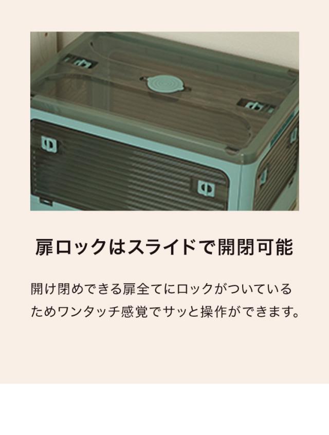 収納ボックス 3個セット 収納ケース Mサイズ 40L ホワイト 折りたたみ 収納 ふた付き キャスター付き 大容量 5面開き 前開き屋外 おしゃれ プラスチック 衣装ケース コンテナ ボックス 衣類 布団(代引不可)【送料無料】_10
