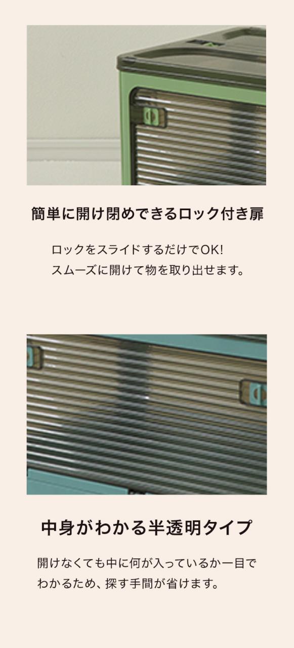 収納ボックス 3個セット 収納ケース Mサイズ 40L ホワイト 折りたたみ 収納 ふた付き キャスター付き 大容量 5面開き 前開き屋外 おしゃれ プラスチック 衣装ケース コンテナ ボックス 衣類 布団(代引不可)【送料無料】_2