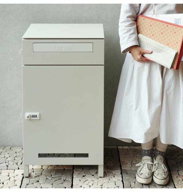 大容量 宅配ボックス ポスト 一体型 一戸建て用 ポスト付き ゼロリターンキー 郵便ポスト 郵便受け ダイヤル錠 置き配ボックス スタンドポスト 置き型ポスト ポスト 戸建て 宅配ロッカー(代引不可)【送料無料】_4