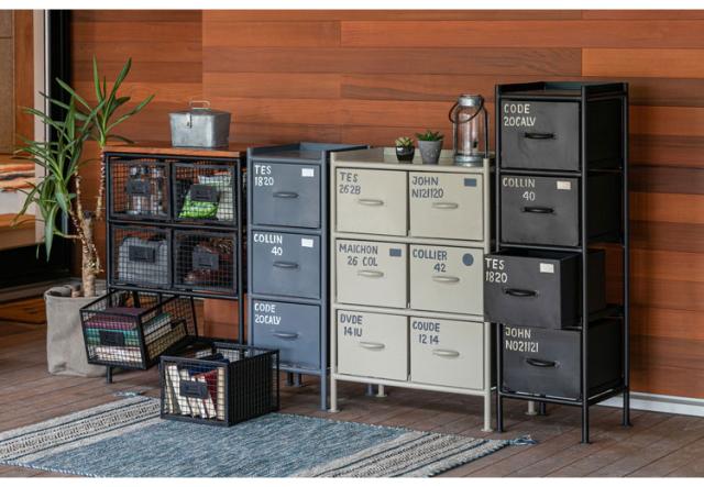 縦型チェスト 幅30cm 3杯引き出し付き スチールチェスト 収納棚 箪笥