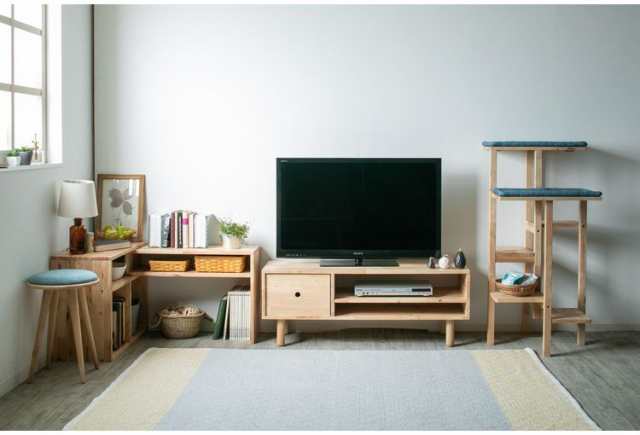 テレビ台 天然木 幅114cm 木製 ローボード TV台 テレビボード TVボード 木製 ナチュラル TVラック NATURAL SIGNATURE おしゃれ 北欧 シン