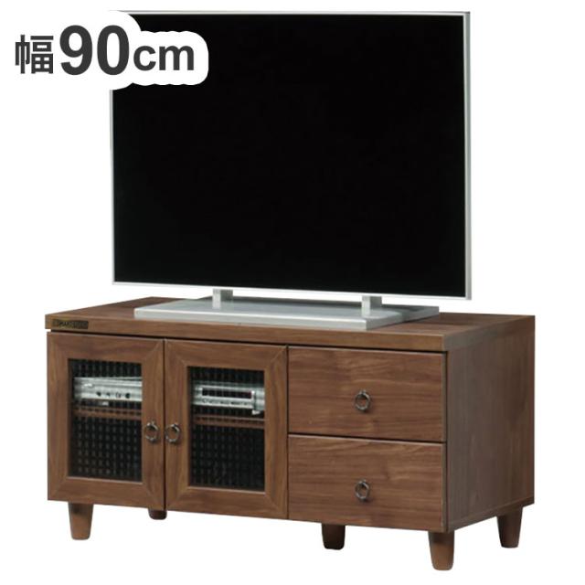 北欧　木製　ローボード テレビ台 ガラス　引出付 ブラウン 北欧 木製 ローボード テレビ台 ガラス 引出付 ブラウン
