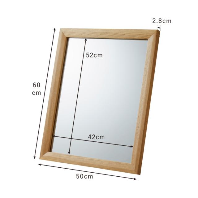ミラー 50×60cm 壁立て掛け式 長方形 かわいい 姿見 軽い 吊り下げ ウォールミラー 北欧 シンプル ドレッサー 鏡 リビング ダイニング 洗面所 玄関 モダン 姿見 軽い 軽量(代引不可)【送料無料】