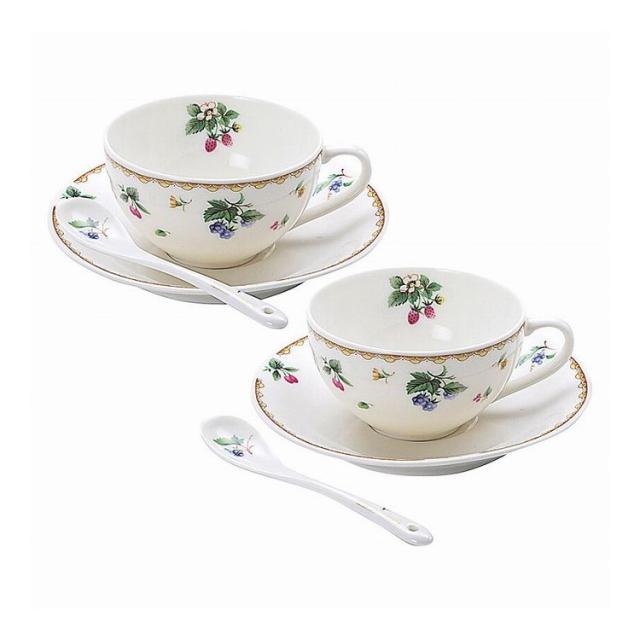 フルーツハーモニーペア碗皿 208-2 洋陶器(代引不可)【送料無料】