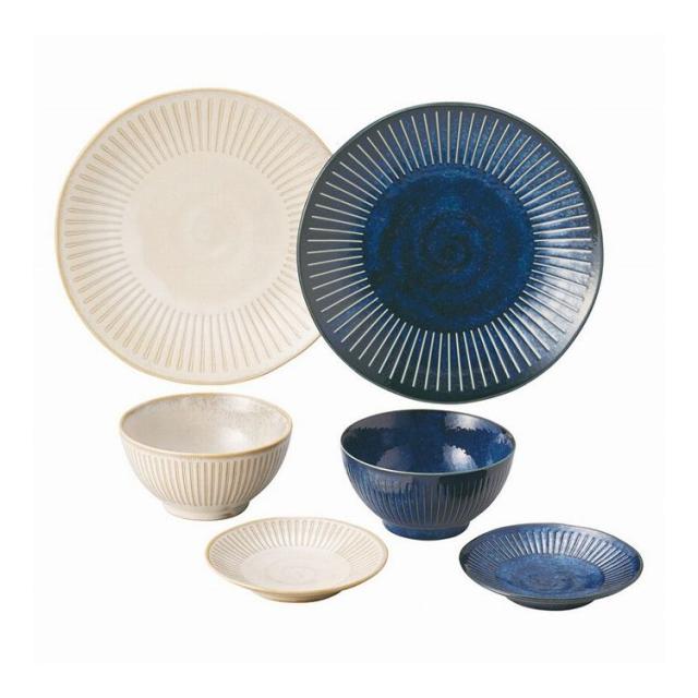 十草モダン 食器セット T2018924-6P 和陶器(代引不可)【送料無料