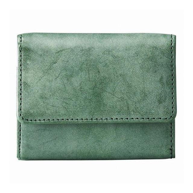 ブライドルレザー 三つ折り財布 グリーン 822403(代引不可)【送料無料】の通販は 14,030円