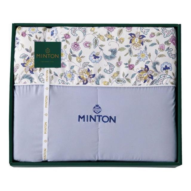 ミントン シルク混肌掛けふとん ブルー MNSF40801B(代引不可)【送料無料】の通販は