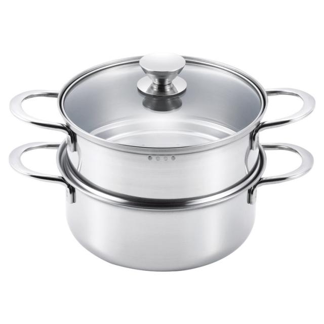 IH相応う二段蒸し器20糎 ルチェンテ 膳だて装具 LU-20M(代引不可)【貨物輸送無料】