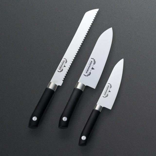 オリジナルキッチンナイフ3点セット バイキングサン 包丁 VK-0801(代引不可)【送料無料】
