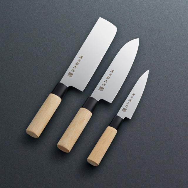 和包丁3点セット(黒口輪) 濃州孫六作 包丁 80M(代引不可)【送料無料】