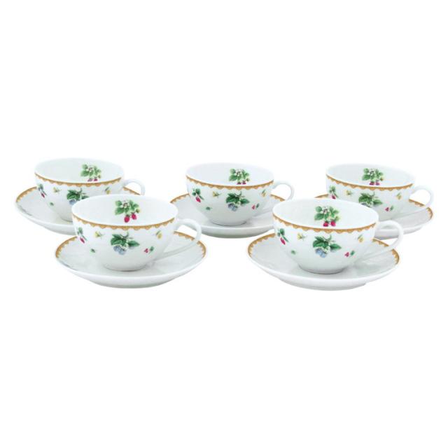 フルーツハーモニー碗皿セット 洋陶器 208-7(代引不可)【送料無料】