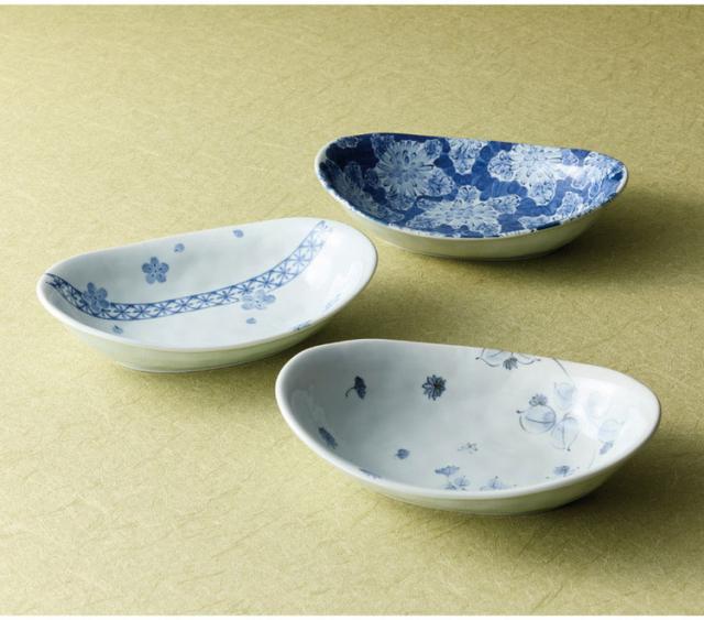 染付絵変り カレー皿5枚揃 美濃焼 和陶器 31820(代引不可)【送料無料】