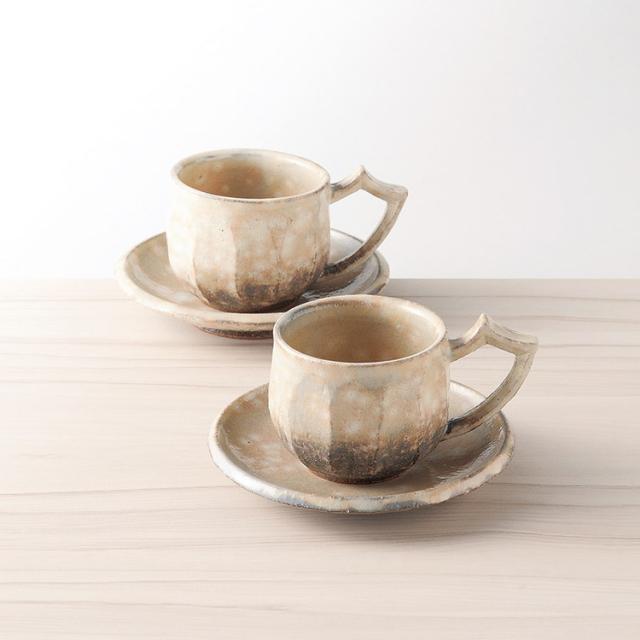 御本手珈琲器2客 萩焼 和陶器 逸雄-10(代引不可)【送料無料】