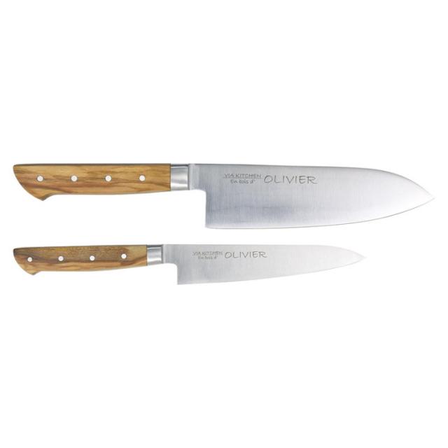 オリーブキッチンナイフ2点セット バイアキッチン 包丁 150N(代引不可)【送料無料】