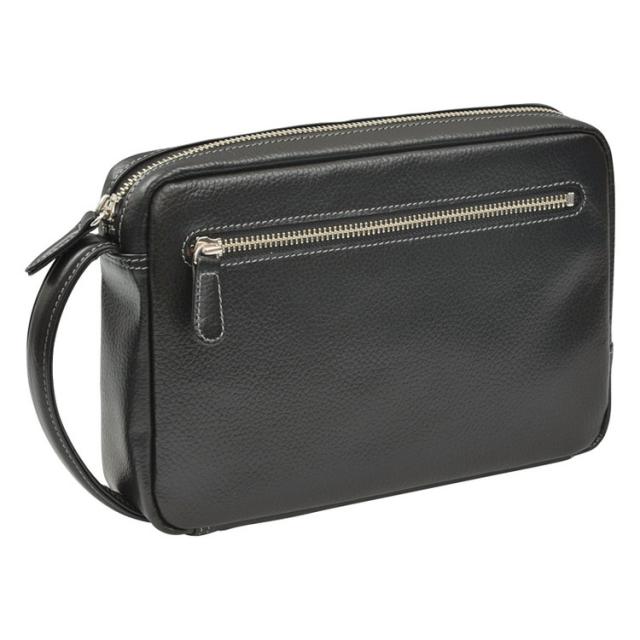 日本製牛革手作りメンズポーチ(ブラック) 良品工房 バッグ B1103-300B(代引不可)【送料無料】