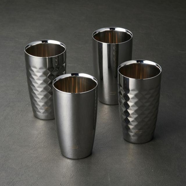 二重タンブラー4pcsセット 磨き屋シンジケート 金属食器 7041109(代引不可)【送料無料】