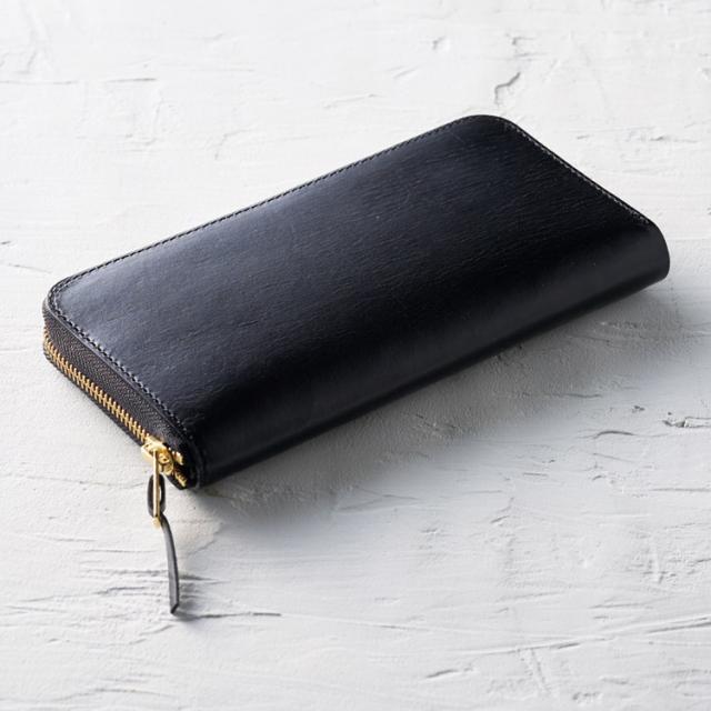 手塗りオイルレザー ラウンド長財布 財布 8167-01(代引不可)【送料無料】