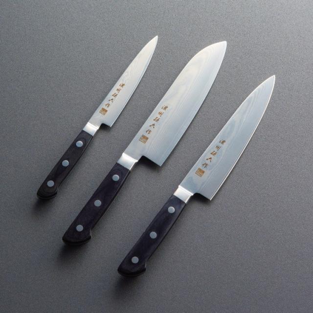ダマスカス包丁3点セット 濃州孫六作 包丁 500B(代引不可)【送料無料】