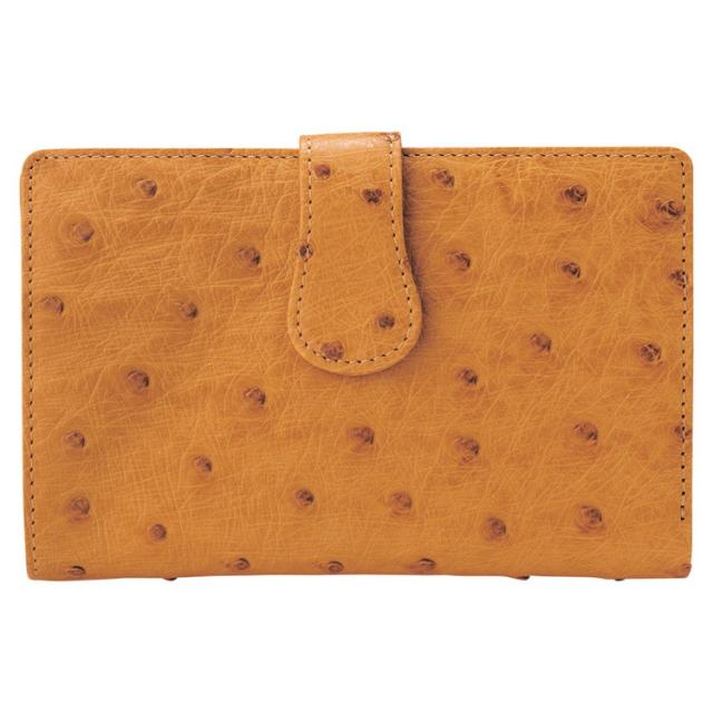 オストリッチ横長ベルト付財布 ブランド財布 S-NO8500043YE(代引不可)【送料無料】